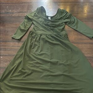 Old Navy Olive Long Sleeve Dress